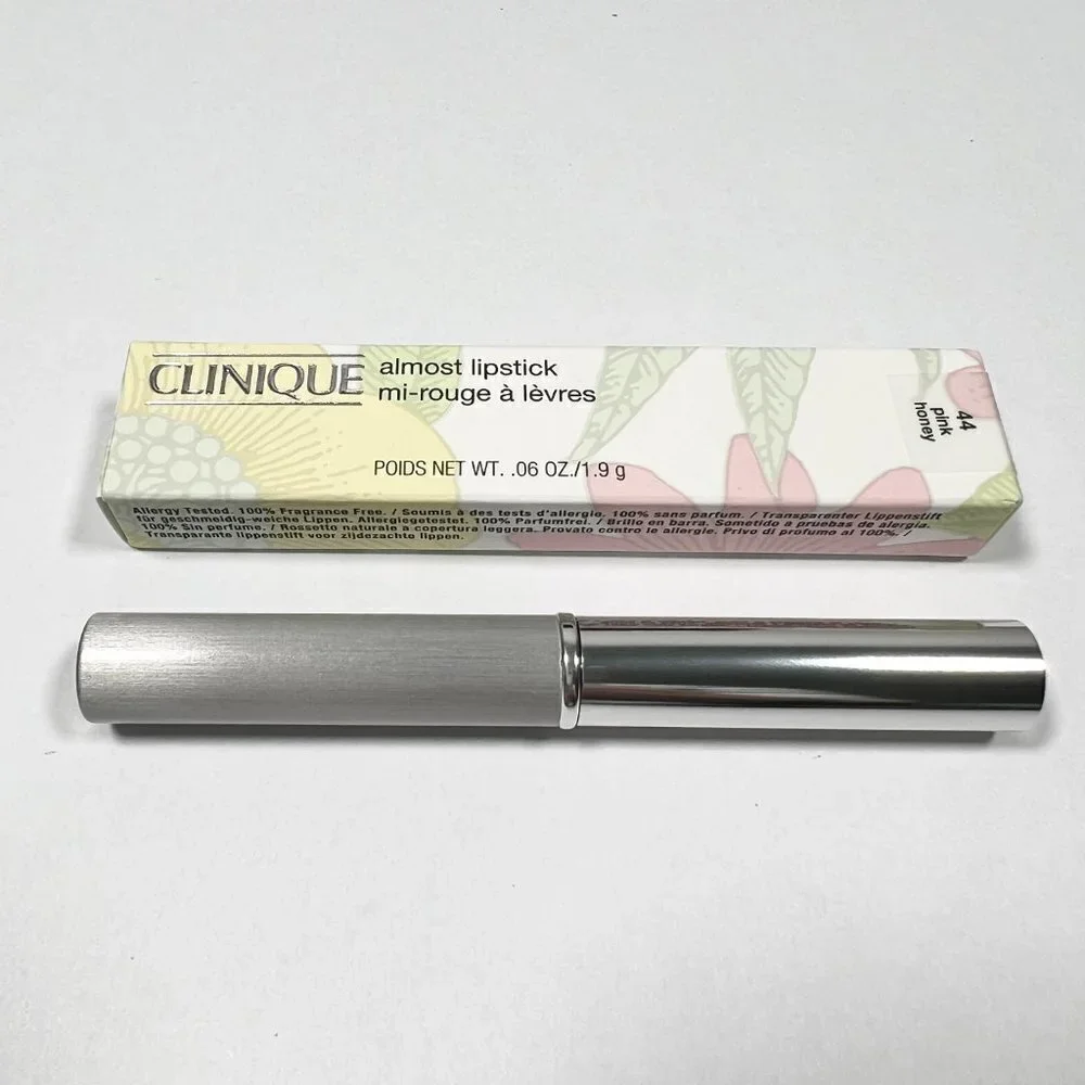 Clinique Almost Lipstick Pink Honey Shade 44 Full Regular Size 0.06 oz / 1.9 g